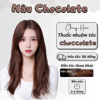 Thuốc Nhuộm Tóc Màu Nâu Chocolate Thuốc nhuộm Tóc chính hãng tặng kèm Oxy + Bao Tay, Cherry Hair. Cherry Hair