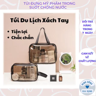 Túi Đựng Mỹ Phẩm Trong Suốt size trung Chống Nước,Túi Đựng Đồ Trang Điểm Du Lịch Thời Trang Nữ