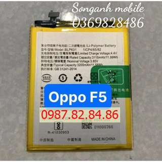 ￼Pin OPPO Model BLP631 Dùng Cho OP F3 / F5 / A77 / A73 / R9S, Chất Lượng ZIN