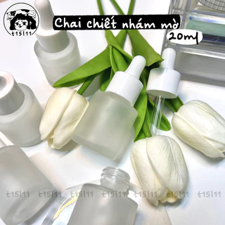 [t15l11] Chai lọ chiết rỗng thân nhám mờ 20ml