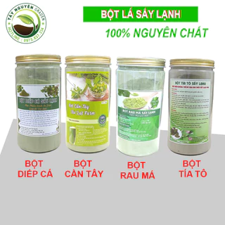 BỘT RAU SẤY LẠNH (Bột cần tây -  Bột diếp cá - Bột tía tô - Bột rau má) nguyên chất - Nông sản sạch Tây nguyên