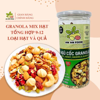 Granola Siêu Hạt Nguyên Vị Ngũ Cốc Mix Hạt 9 - 12 Loại Hạt Và Quả Sấy 500G