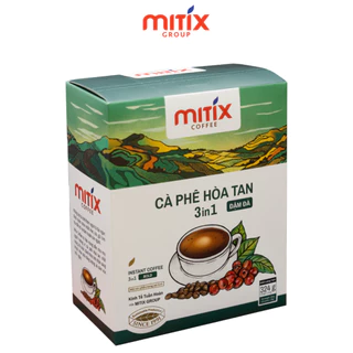 Cà phê hòa tan Mitix 3in1 sạch nguyên bản - Cafe Vị Đậm (hộp 18 gói) Minh Tiến Coffee