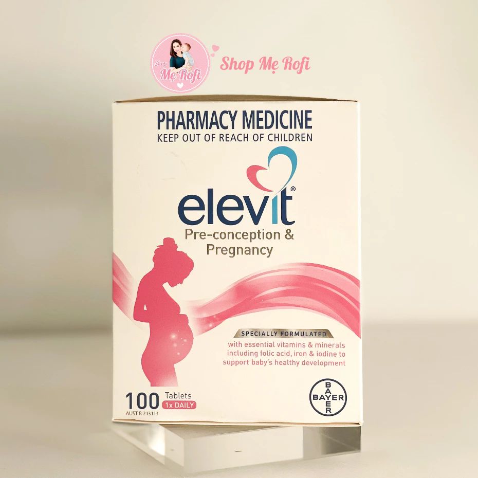 Vitamin Mẹ Bầu Elevit Giúp Cơ Thể Mẹ Khỏe Mạnh Hộp 100 viên Mẹ Rofi