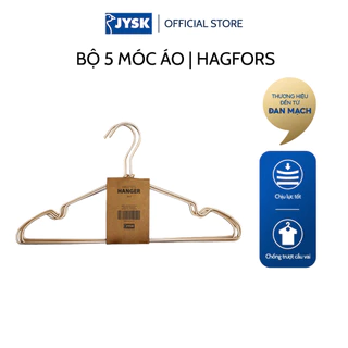 Bộ 5 móc áo | JYSK Hagfors | Alu | màu đồng | 41x21x0.4cm