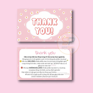 Mẫu 30 - Thiệp cảm ơn, card thank you, card cảm ơn khách hàng cho shop - In Song Phước