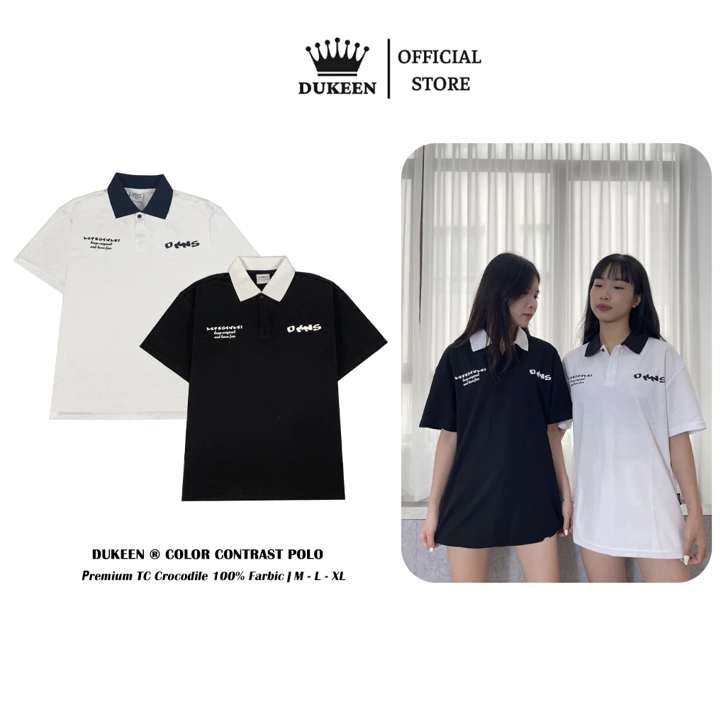 Áo Polo Local Brand Ngắn Tay Form Rộng Nam Nữ Oversize Unisex Mix Cổ Trẻ Trung Chất Liệu Thoáng Mát PL015