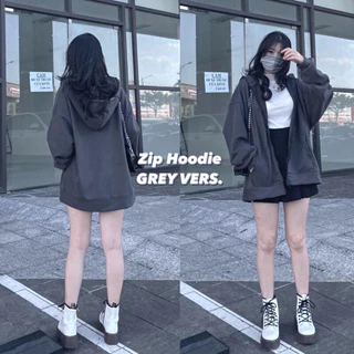 Áo Khoác Hoodie TRƠN Nỉ Zip Nhiều Màu Nam Nữ Ulzzang Unisex