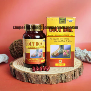 Viên uống GOUT ROX hỗ trợ giảm triệu chứng sưng đau khớp do gout, giảm lượng Acid Uric - Hộp 50 viên