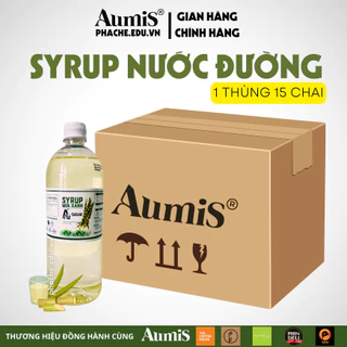 Thùng Nước Đường Pha Chế “syrup Mía Xanh Aumis 1000ml” Làm Cà phê, Trà Trái Cây, Trà Sữa, Sinh Tố