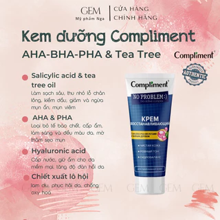 Kem dưỡng Compliment No problem AHA-BHA-PHA phục hồi, tái tạo da dầu mụn 50ml