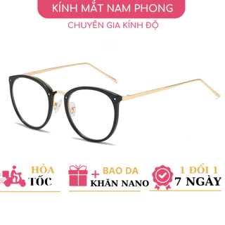 Mắt Kính Trứng Quỳnh Thi Tròn Hàn Quốc 6022 -Gọng Kính Trứng Quynh Thy Loại 1 ,Mắt Kính Tròn NamPhongeyewear