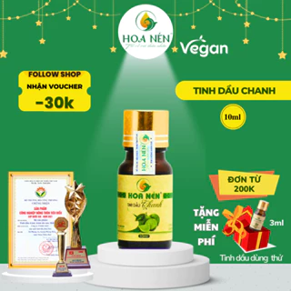 Tinh dầu Chanh nguyên chất - Hoa Nén - Hương thơm mát, hết ẩm mốc, đuổi muỗi - 10ml