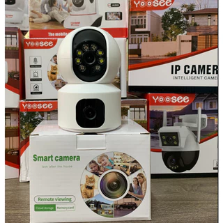 Camera Yoosee Wifi trong nhà 2 Mắt Xem 2 Màn Hình Cùng Lúc Xoay 360 Độ, Xem Đêm Có Màu, Hỗ Trợ Đàm Thoại 2 Chiều