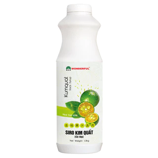 Siro Syrup Tắc Kim Quất Kumquat (Có Tép) Wonderful Chai 1kg3