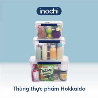 Thùng Đựng Thực Phẩm Hokkaido 10L-18L-30L các loại đồ khô để tủ lạnh Chính Hãng Inochi