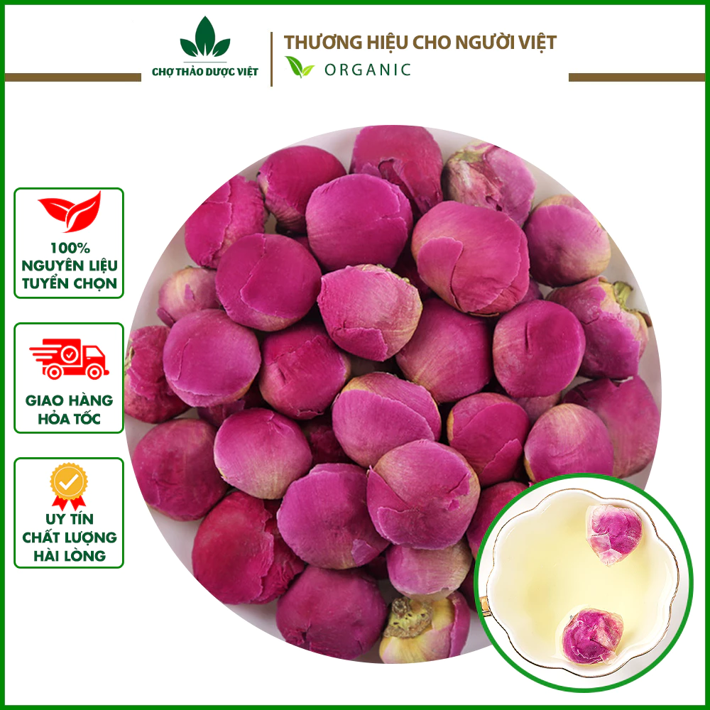 Hoa mẫu đơn khô 100g (Trà nụ hoa mẫu đơn) - Chợ Thảo Dược Việt