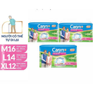 Tã Bỉm Quần Người Lớn Caryn Mỏng Nhẹ Chống Tràn Size M16/L14/L28/XL12 Dành Cho Người Già Có Thể Tự Đi Lại Được