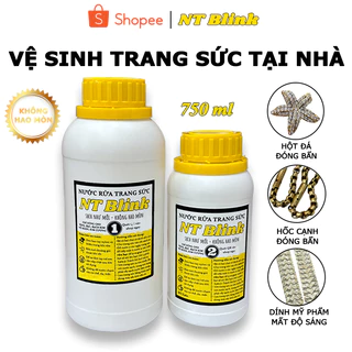 Nước rửa nữ trang NT Blink loại 750ml, dùng rửa trang sức vàng bạc và bạch kim