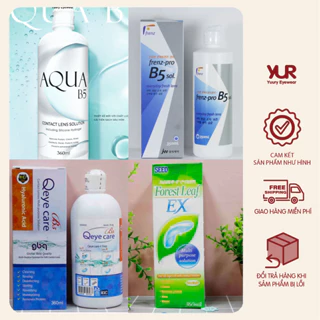 [Tổng hợp] Nước ngâm lens, kính áp tròng chai 360ml các hãng Qeye, Aqua, Frenz Pro B5, Forest Leaf