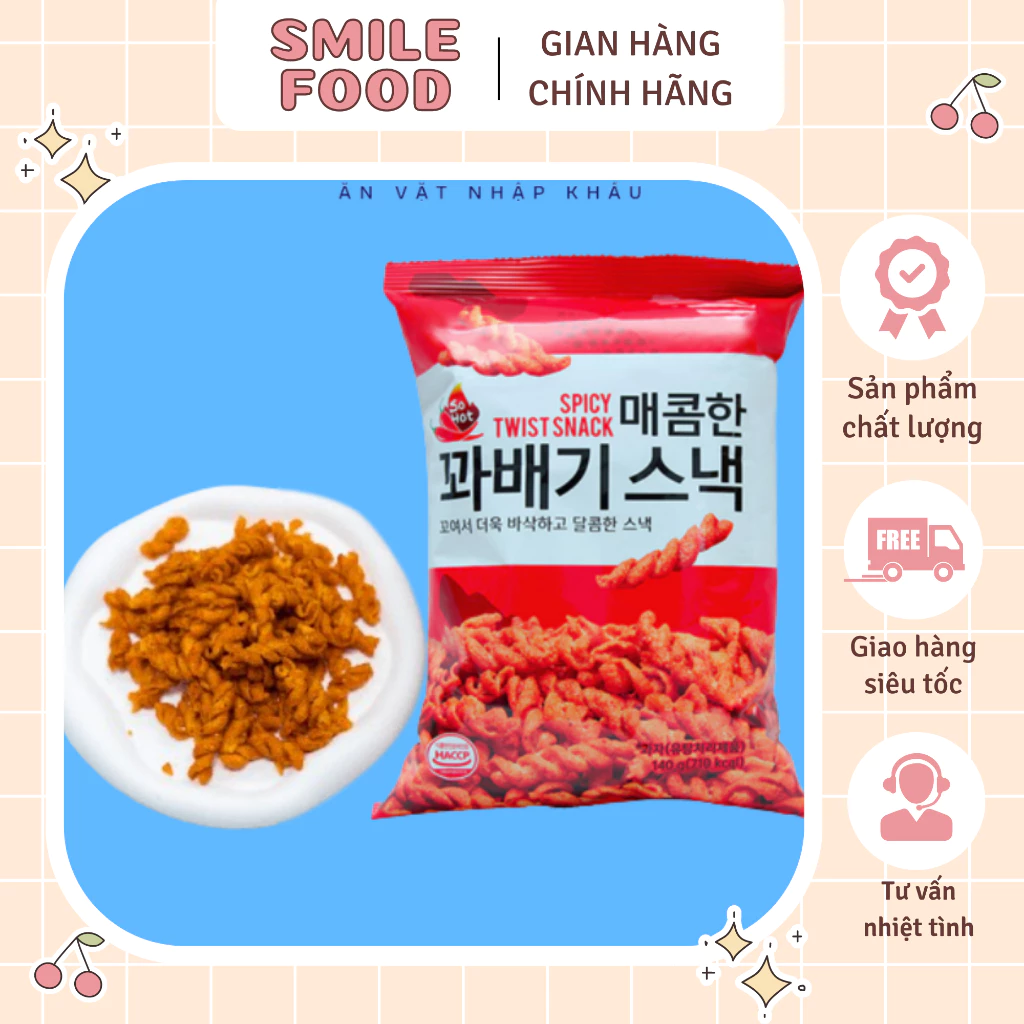 Quẩy xoắn cay 140g nhập khẩu Hàn Quốc