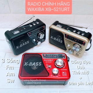 📻Máy nghe đài Radio FM AM❤️Chạy Usb Thẻ nhớ❤️Đèn Pin❤️Ghi Âm❤️Loa to Tiếng Hay Bắt sóng Tốt Waxiba XB-741-521URT-895REC