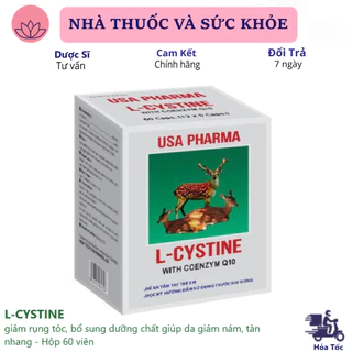 L-CYSTINE giảm rụng tóc, bổ sung dưỡng chất giúp da giảm nám, tàn nhang - Hộp 60 viên