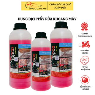 Dung dịch tẩy rửa khoang máy ô tô, tẩy rửa dầu mỡ, Topco dung dịch an toàn chi tiết động cơ xe chai 1 LÍT