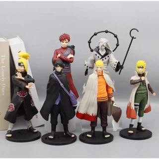Mô hình 6 nhân vật Anime Naruto Đệ nhất Uchiha Madara Naruto Minat Gaara Deidara Sasuke - No Box