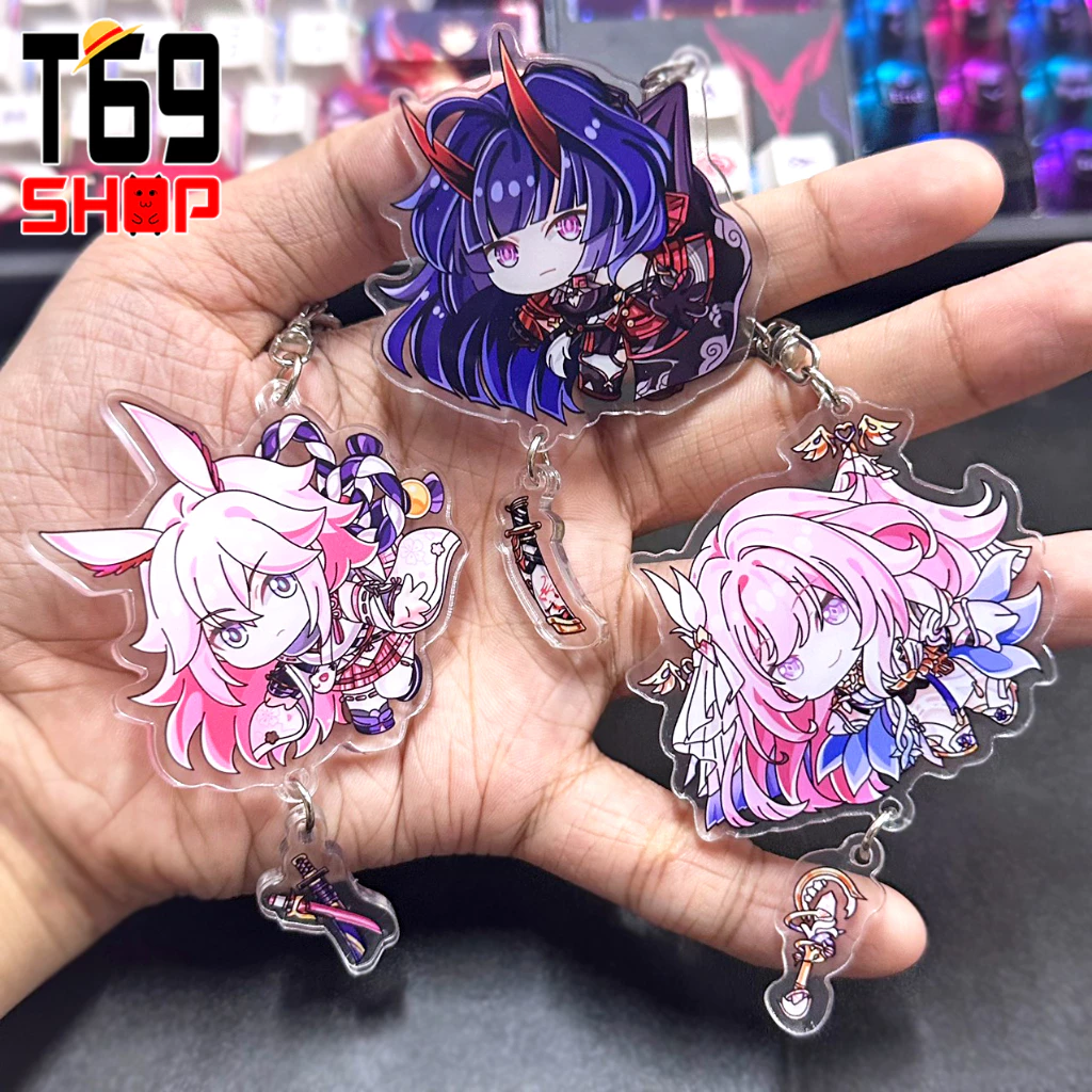 Móc khóa mica game Honkai Impact 3 - Cute ver (Loại cao cấp - Hình in ép giữa 2 mặt mica)