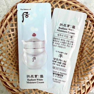 Combo 10 gói kem dưỡng trắng Whoo Gongjinhyang Seol Radiant White Moisture Cream 10ml