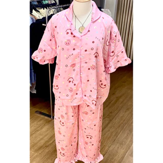 Đồ bộ mặc nhà, pijama áo tay ngắn quần dài bigsize vải lụa mát mẻ, thoải mái