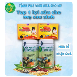 Bột ngũ cốc lợi sữa Việt Lộc + Cốm  Mumilk - Dành cho bà bầu, Ngũ cốc dinh dưỡng - [Chính hãng] đủ tem mã vạch