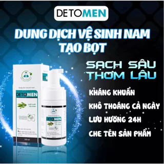 Dung Dịch Vệ Sinh Nam Detomen- Bọt Vệ Sinh Nam Giới DETOMEM CHAI 100ML Thơm Mát Dịu Nhẹ Hàng Chính Hãng che tên khi gửi