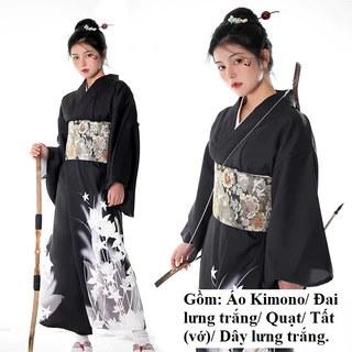 (Có sẵn) Kimono nữ truyền thống Nhật Bản, Yukata nữ cao cấp phong cách phù hợp chụp ảnh studio