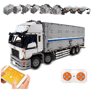 Lắp ráp Mould King 13139 Technic Wing Body Truck Bộ đồ chơi lắp ráp Xe tải chở hàng điều khiển từ xa 4166 chi tiết