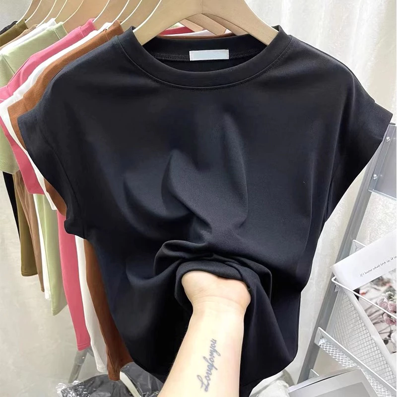 Áo Phông nữ tay hến cổ tròn bigsize _ Áo Thun nữ chất cotton mềm thấm hút mồ hôi, nhiều màu  phong cách Hàn Quốc AO77