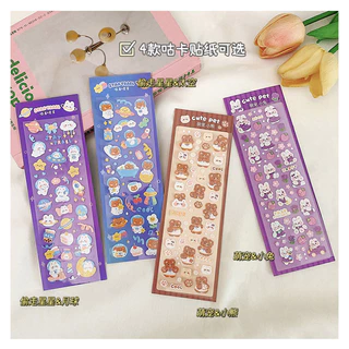 Sticker cute tấm bé có ánh nhũ, hình dán trang trí sổ tay, abum, điện thoại dễ thương