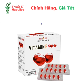 Viên uống đẹp da Vitamin E400 E Đỏ 4000mcg, Aloe vera 500mg - Hộp 100 viên