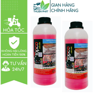 Nước vệ sinh động cơ ô tô tẩy rửa dầu mỡ hoen ố Topco dung dịch an toàn cho khoang máy 1L Thuận Phát