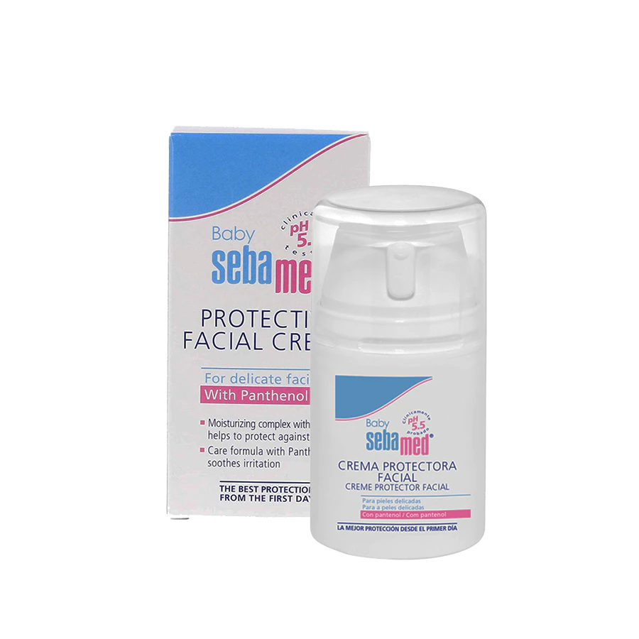 (HSD 03/26) Kem bảo vệ da bé Sebamed pH5.5 Baby Protective Facial Cream 50ml - giảm ngứa, chàm sữa