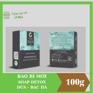 Xà Bông Dầu Dừa - Bạc Hà 100gram - Cocobody Detox Soap & Scrub With Coconut And Mint Oil 100gram