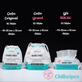 Khăn lau mặt Chillwipes CHÍNH HÃNG, khăn chillwipes cuộn tiện lợi đa năng an toàn cho sức khoẻ