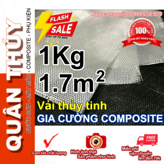 [Flash Sale] Vải thủy tinh - Vải Rovings gia cường nhựa Composite, Chống cháy Cách nhiệt (1Kg)