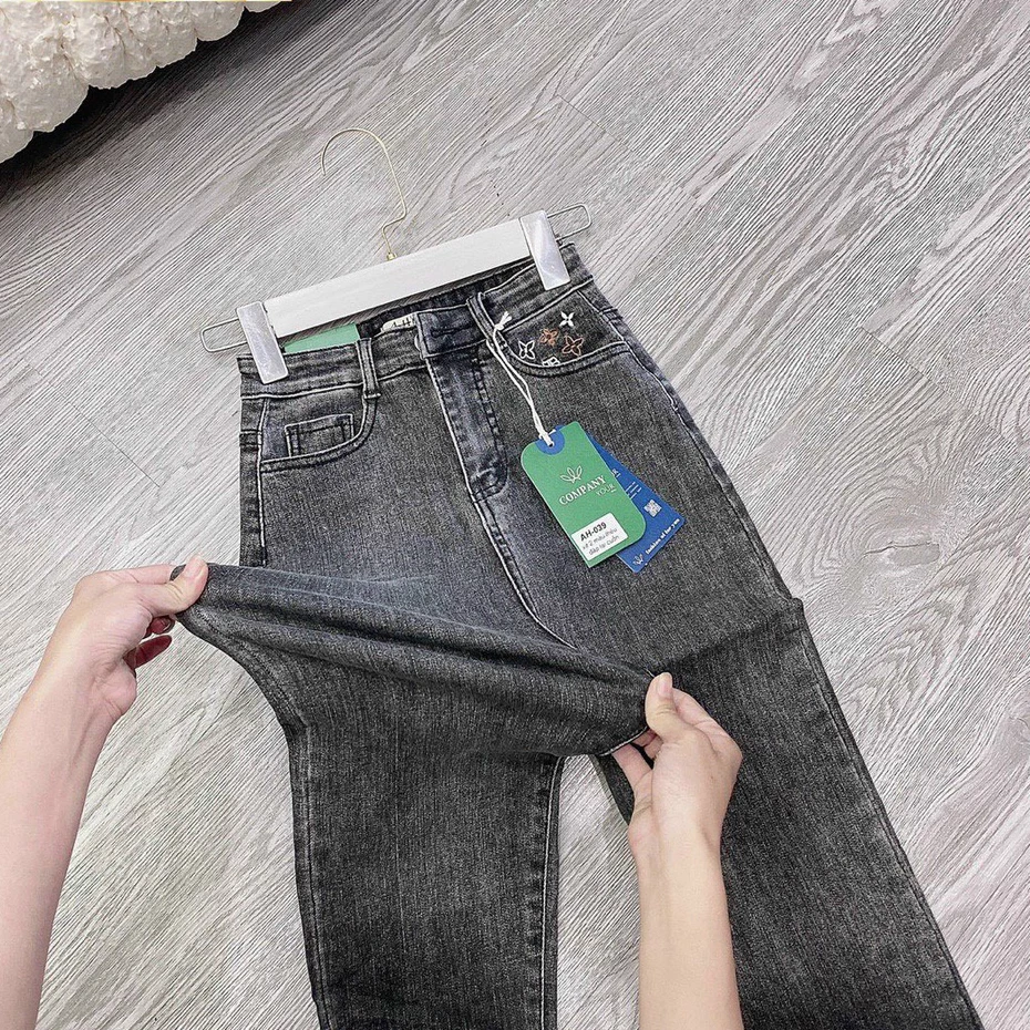 Quần jean nữ co giãn, quần bò lưng cao 9 tấc dáng ôm body cạp cao nhiều mẫu Bi_shop 173 ms523