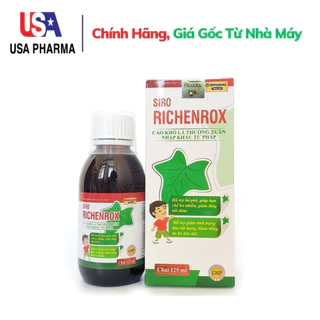 Siro ho cho bé RICHENROX giảm ho, tiêu đờm, viêm họng, viêm phế quản chai 125ml