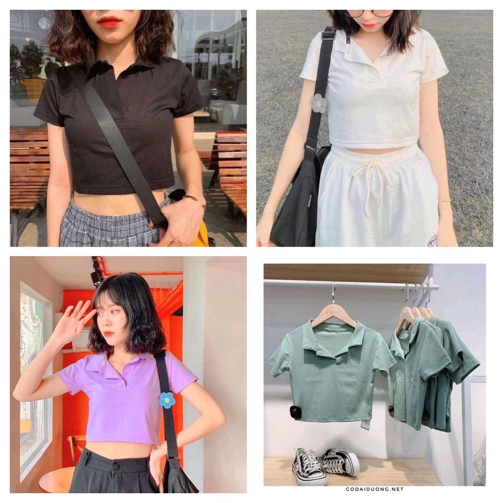 Áo croptop Nữ PL tay ngắn Dáng Ôm ulzzang THUUNISEX M8