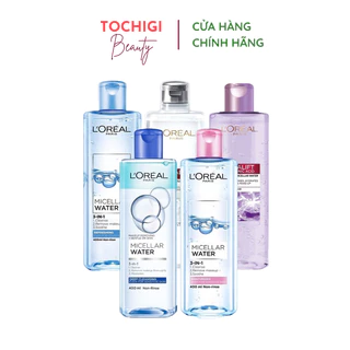 Nước Tẩy Trang L'Oreal Paris 3in1 Micellar Water 95ml - 400ml, Làm Sạch, Dưỡng Ẩm Cho Mọi Loại Da Loreal