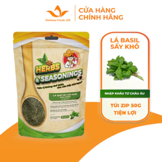 Lá Quế Tây Sấy Khô Basil Rubbed Túi Zip tiện lợi - Nguyên liệu nhập khẩu từ châu Âu