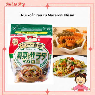 Nui Xoắn Rau Củ Macaroni Nisshin Nhật Bản 150g